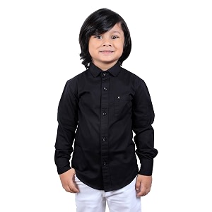 Boys Kids Regular Fit Solid Pattern Cotton