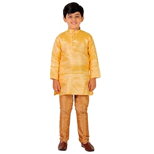 Boys Kurta Pajama Set Silk Traditional Dress