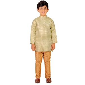 Boys Kurta Pajama Set Silk Traditional Dress