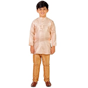 Boys Kurta Pajama Set Silk Traditional Dress