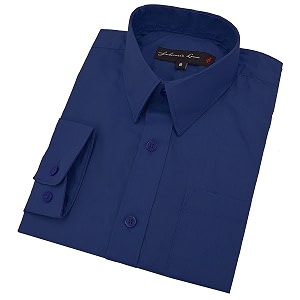 Boys Long Sleeves Solid Dress Shirt JL32