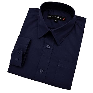 Boys Long Sleeves Solid Dress Shirt JL32