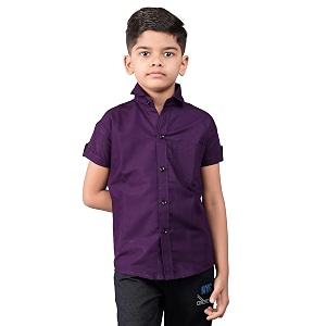 Boys Regular Fit Cotton Blend Shirts