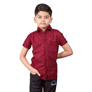 Boys Regular Fit Cotton Blend Shirts