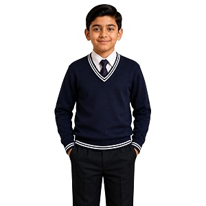 Boys School Uniform Lining Full Sleeves Sweater