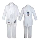 Boy Baby Christian White Tuxedo English Colored Silver Mary Maria Stole Sm-7