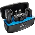 BOYA BOYALINK Wireless Lapel Microphone, Dual Lavalier Mics, Noise Reduction for iPhone Android Camera Wedding Vlog Podcast Interview Recording