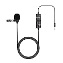 BOYA by-M1 Auxiliary Lavalier Microphone Lapel Clip-on Microphone, Omnidirectional Electret Condenser Mic, TRRS 3.5mm Jack, 6.7 Meter Extreme-Long Cable, for Smartphones, DSLR, Camcorders (Black)