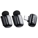 BOYA mini Wireless Lavalier Microphone for Android/iPhone 15/16,USB-C Plug &amp; Play, 328ft 6H Battery, 3-Level AI Noise Reduction,AI Voice Changer for YouTube/TikTok/Recording (2TX+1RX,No Charging Case)