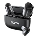 BOYA mini Wireless Microphone for iPhone 6-14 with MFi Certified Lightning Plug, 3-Level AI Noise Cancellation, 328ft 6h Battery,AI Voice Changer for Video Recording Vlogging(1TX+1RX,No Charging Case)