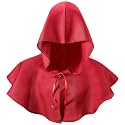 Boyiee Medieval Hood Cowl Halloween Costume Grim Cloak Plague Doctor Hat Cowl Pagan Cosplay Accessory