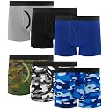 Boys 100% Cotton Soft Boxer Briefs Size 18M-12Yrs Tagless Underwear 6-Pack