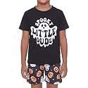 Boys 2pc Shorts Set Outfit Short Sleeve Shirt with Classic Applique Print and Shorts