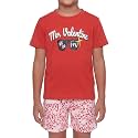 Boys 2pc Shorts Set Outfit Short Sleeve Shirt with Classic Applique Print and Shorts