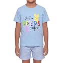 Boys 2pc Shorts Set Outfit Short Sleeve Shirt with Classic Applique Print and Shorts