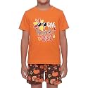 Boys 2pc Shorts Set Outfit Short Sleeve Shirt with Classic Applique Print and Shorts