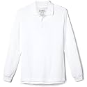 Boys 2T-20 Long Sleeve Pique Polo Uniform Shirt