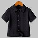 Boys39 Casual Cotton Blend Solid Collared Button