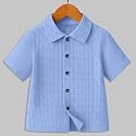 Boys39 Casual Cotton Blend Solid Collared Button