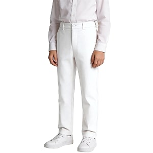 Boys Linen Pants Flat Front Dress Pants