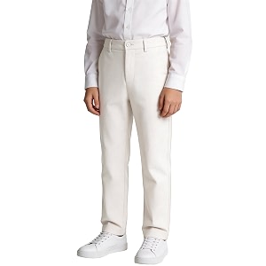 Boys Linen Pants Flat Front Dress Pants