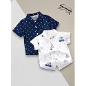 Boys' Printed Casual Shirts, Pack of 2, Striped, Plaid and Checked
