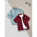 Boys' Printed Casual Shirts, Pack of 2, Striped, Plaid and Checked