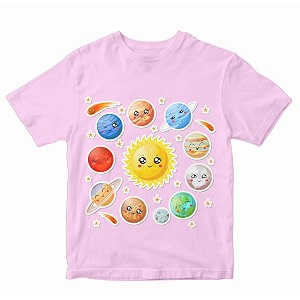 Boys Regular Fit T-Shirt Kawaii Solar System