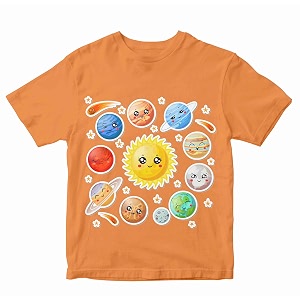 Boys Regular Fit T-Shirt Kawaii Solar System