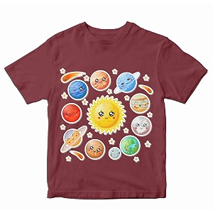 Boys Regular Fit T-Shirt Kawaii Solar System