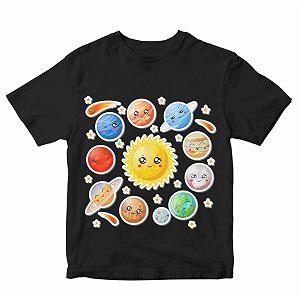 Boys Regular Fit T-Shirt Kawaii Solar System