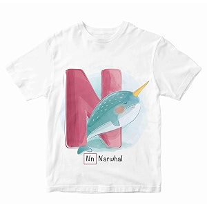 Boys Regular Fit T-Shirt N for Narwhal