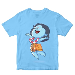 Boys Regular Fit T-Shirt Krishna Leaping with