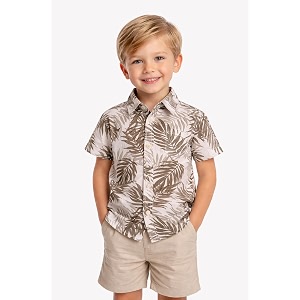 boys39 short sleeve button-down shirt multicolour striped casual summer top for kids