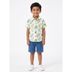 boys39 short sleeve button-down shirt multicolour striped casual summer top for kids