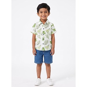 boys39 short sleeve button-down shirt multicolour striped casual summer top for kids