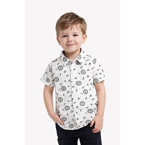 boys39 short sleeve button-down shirt multicolour striped casual summer top for kids