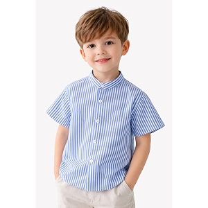 boys39 short sleeve button-down shirt multicolour striped casual summer top for kids