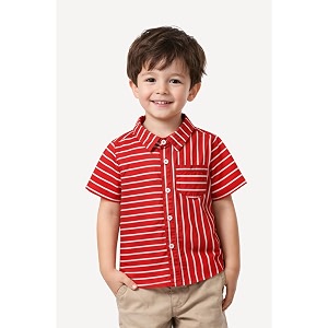boys39 short sleeve button-down shirt multicolour striped casual summer top for kids