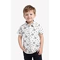 Boys' Short Sleeve Button-Down Shirt, Multicolour Striped, Casual Summer Top for Kids