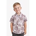 Boys' Short Sleeve Button-Down Shirt, Multicolour Striped, Casual Summer Top for Kids