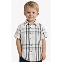 Boys' Short Sleeve Button-Down Shirt, Multicolour Striped, Casual Summer Top for Kids