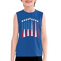 Boys 4th of July Patriotic Sleeveless Tee American Flag Tank Top 6-14 Years