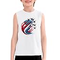 Boys 4th of July Patriotic Sleeveless Tee American Flag Tank Top 6-14 Years