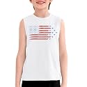 Boys 4th of July Patriotic Sleeveless Tee American Flag Tank Top 6-14 Years