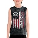 Boys 4th of July Patriotic Sleeveless Tee American Flag Tank Top 6-14 Years