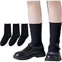 Boys &amp; Girls Calf Length Solid School Socks (Pack of 3 Pairs)