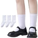 Boys &amp; Girls Calf Length Solid School Socks (Pack of 3 Pairs)