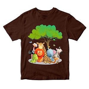 Boys Girls Cute Jungle Animals Theme