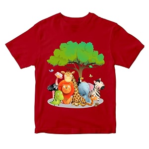Boys Girls Cute Jungle Animals Theme